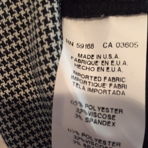 Houndstooth Skinny Zip Pants High Rise NWT - Picture 4 of 8